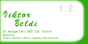 viktor beldi business card